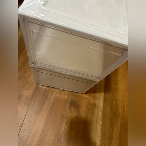 Large 2 Pack Clear Shoe Storage Organizer,Stackable Shoe Rack for Closet,Display solofficialkw.com